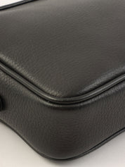 黑色方形迷你Logo牌单肩包