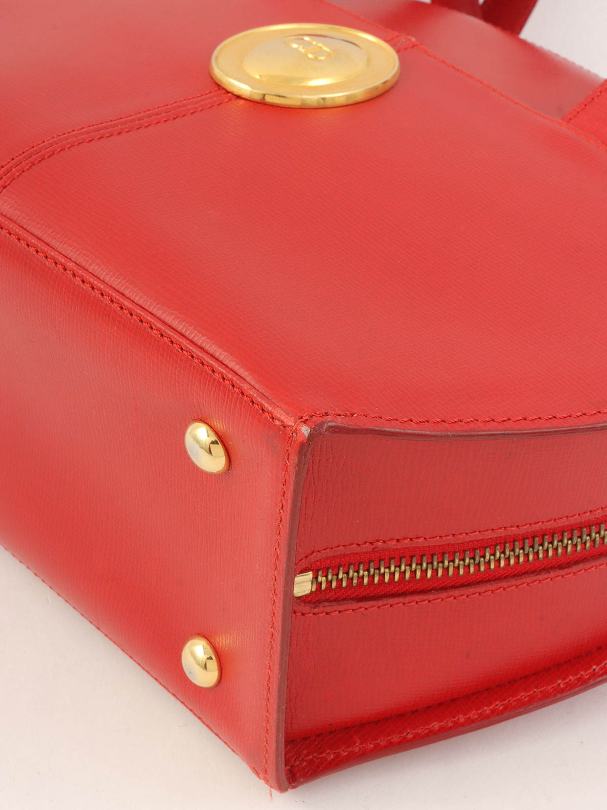 椭圆形Logo牌双向包 红色