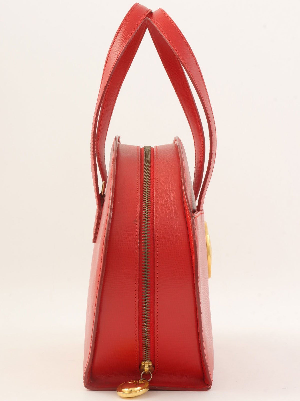 椭圆形Logo牌双向包 红色