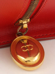 椭圆形Logo牌双向包 红色