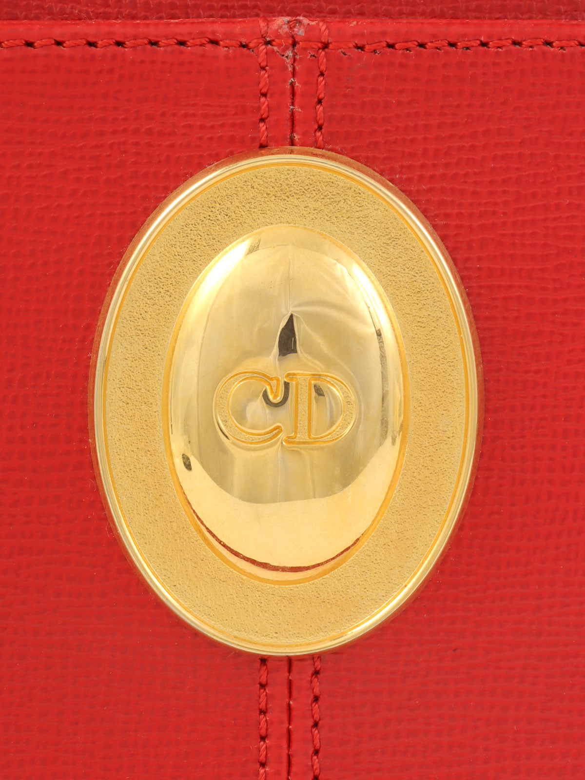 椭圆形Logo牌双向包 红色