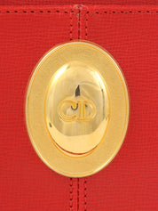 椭圆形Logo牌双向包 红色