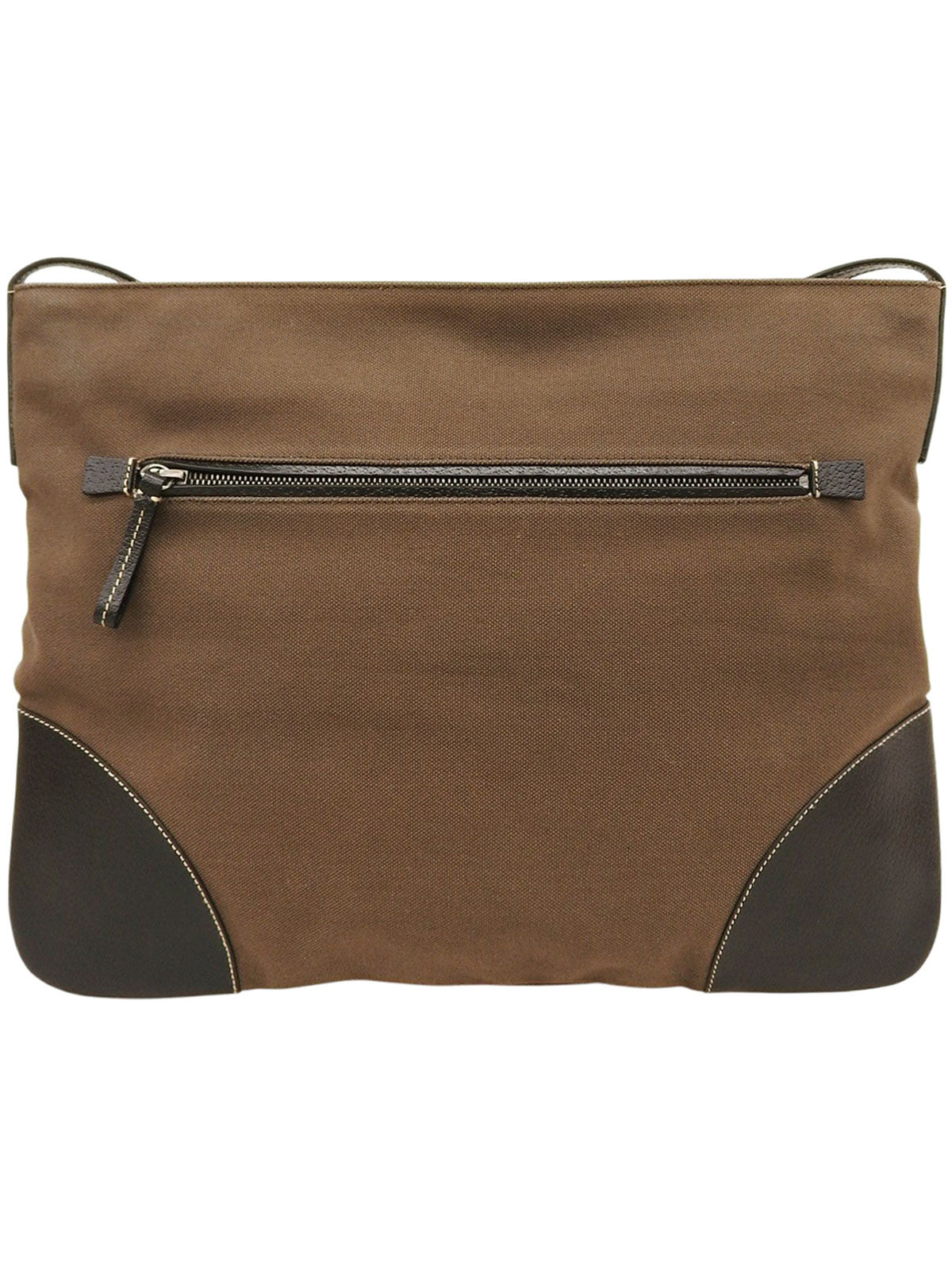 Logo Plate Shoulder Bag Greige/Black