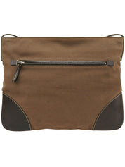 Logo Plate Shoulder Bag Greige/Black