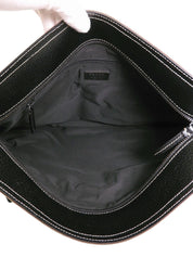 Logo Plate Shoulder Bag Greige/Black