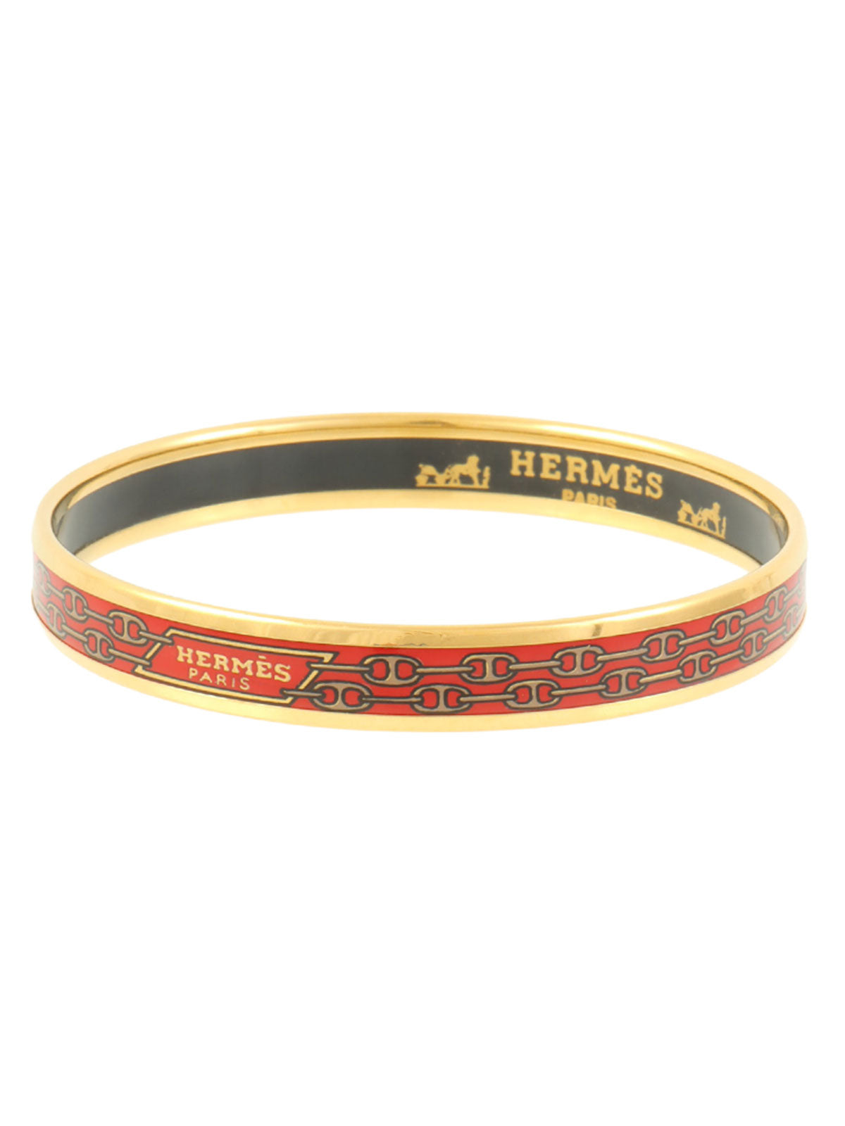 エマイユバングルPM レッド/ゴールド