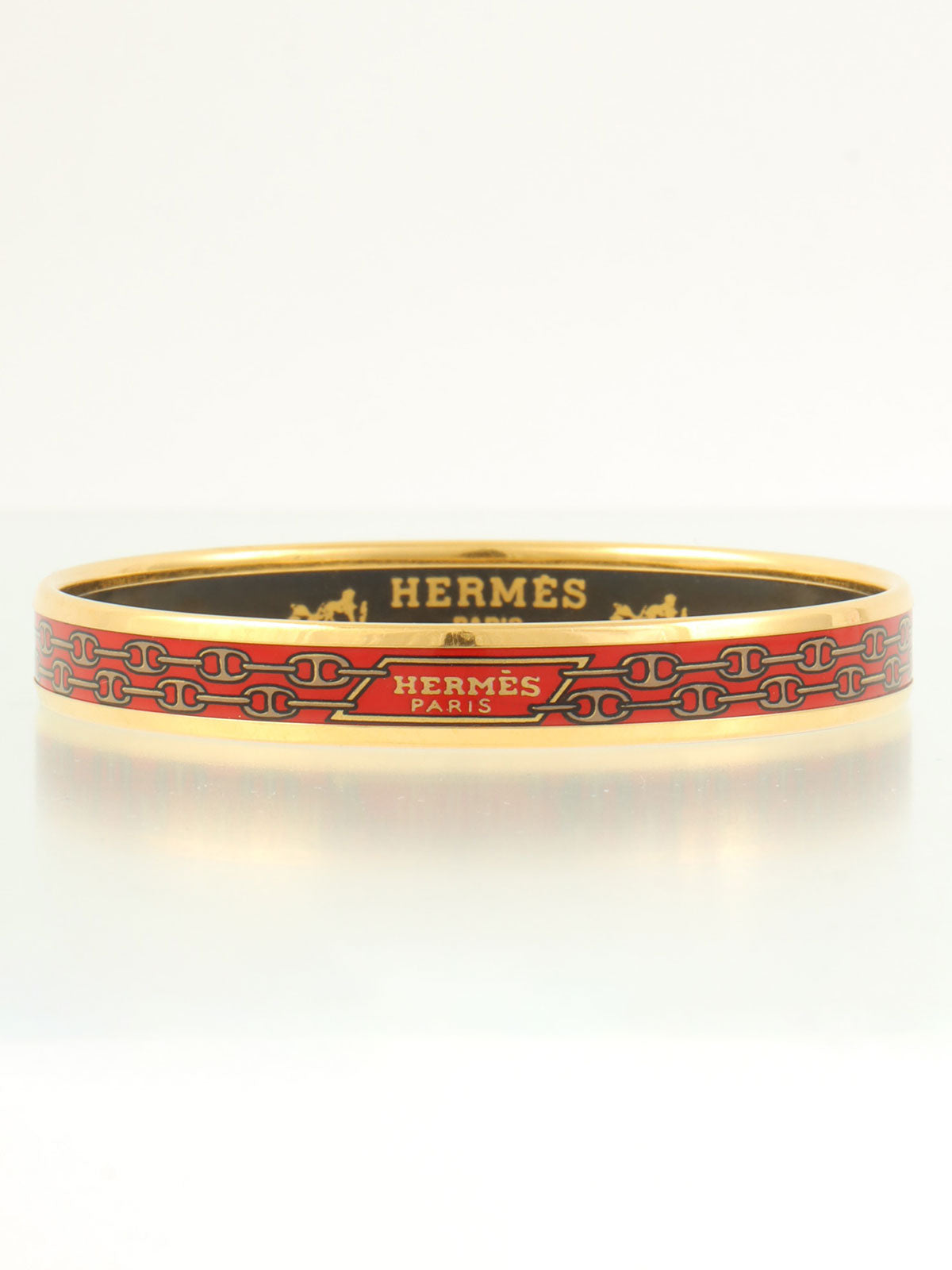 エマイユバングルPM レッド/ゴールド