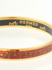 エマイユバングルPM レッド/ゴールド