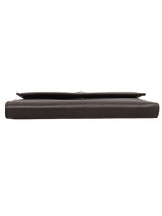 Saffiano Logo Plate Wallet Brown