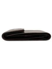 Saffiano Logo Plate Wallet Brown