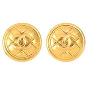 Round CC Mark Earrings Gold