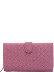 Intrecciato Long Wallet Pink