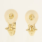 18K Diamond Circle Stud Earrings Gold