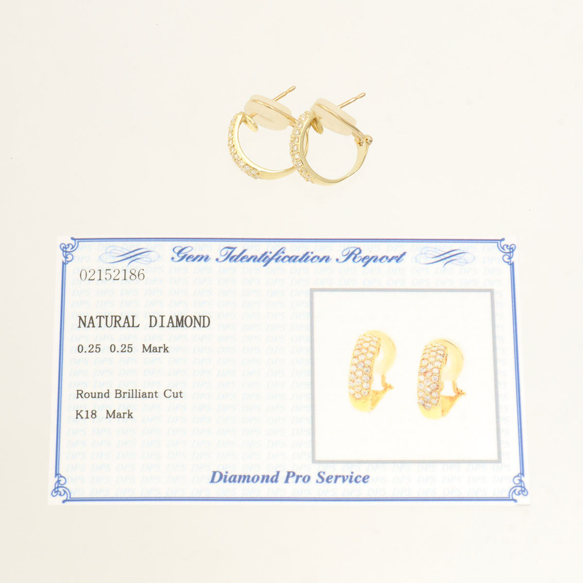 18K Diamond Circle Stud Earrings Gold