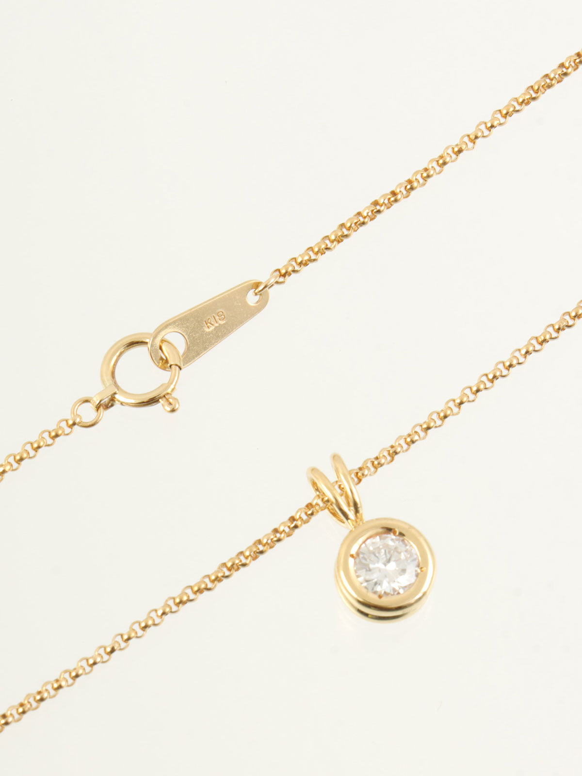 18kダイヤモンドネックレス ゴールド