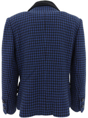 Houndstooth Pattern Jacket Blue/Black