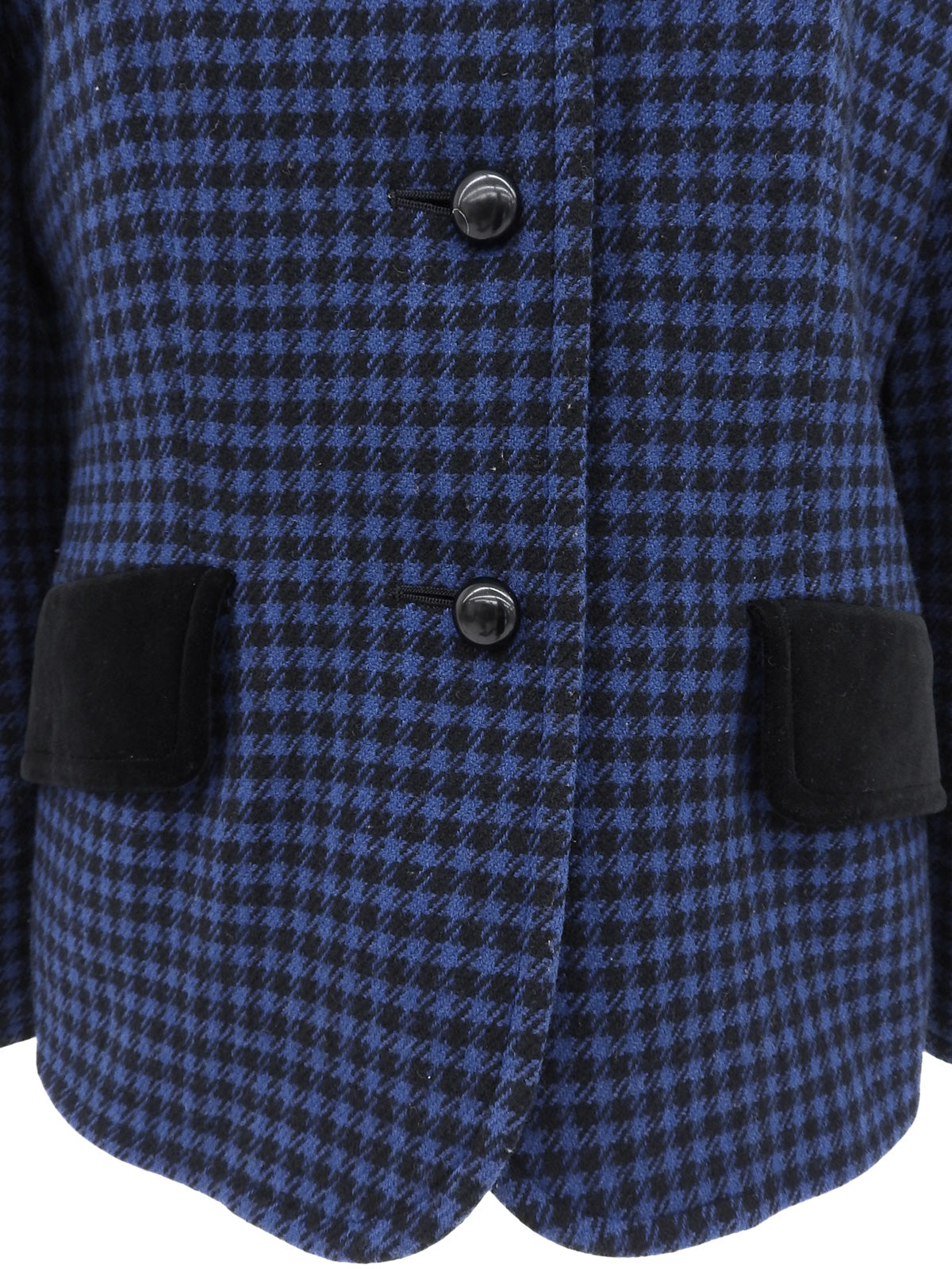 Houndstooth Pattern Jacket Blue/Black