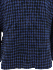 ハウンドトゥースパターンジャケット ブルー/ブラック