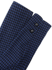 ハウンドトゥースパターンジャケット ブルー/ブラック