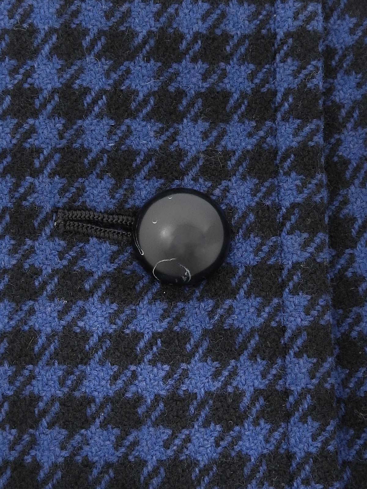 Houndstooth Pattern Jacket Blue/Black