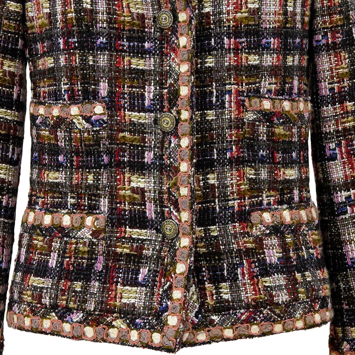 2005 Tweed CC Mark Button Jacket Multi-color