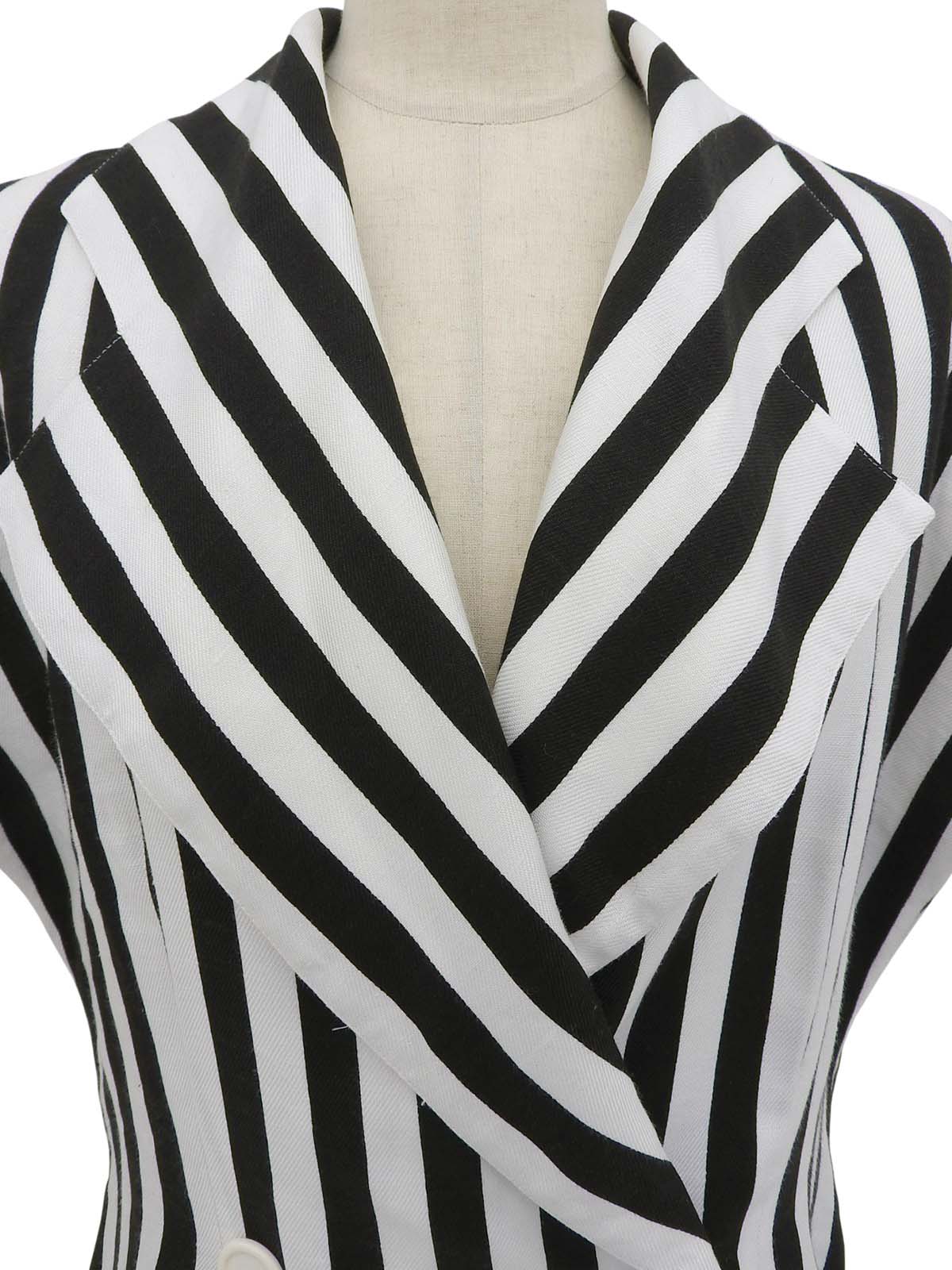 黑白条纹短袖外套