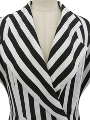 黑白条纹短袖外套