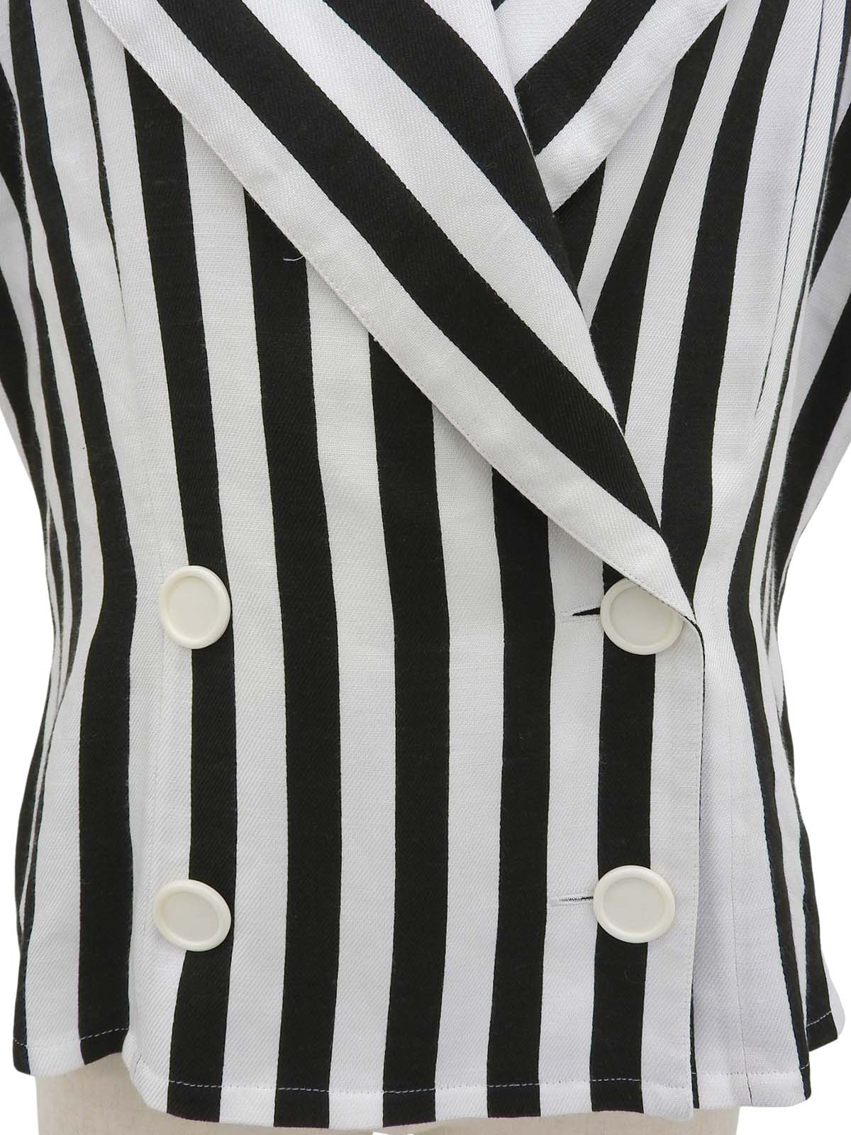 黑白条纹短袖外套