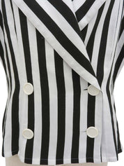 黑白条纹短袖外套