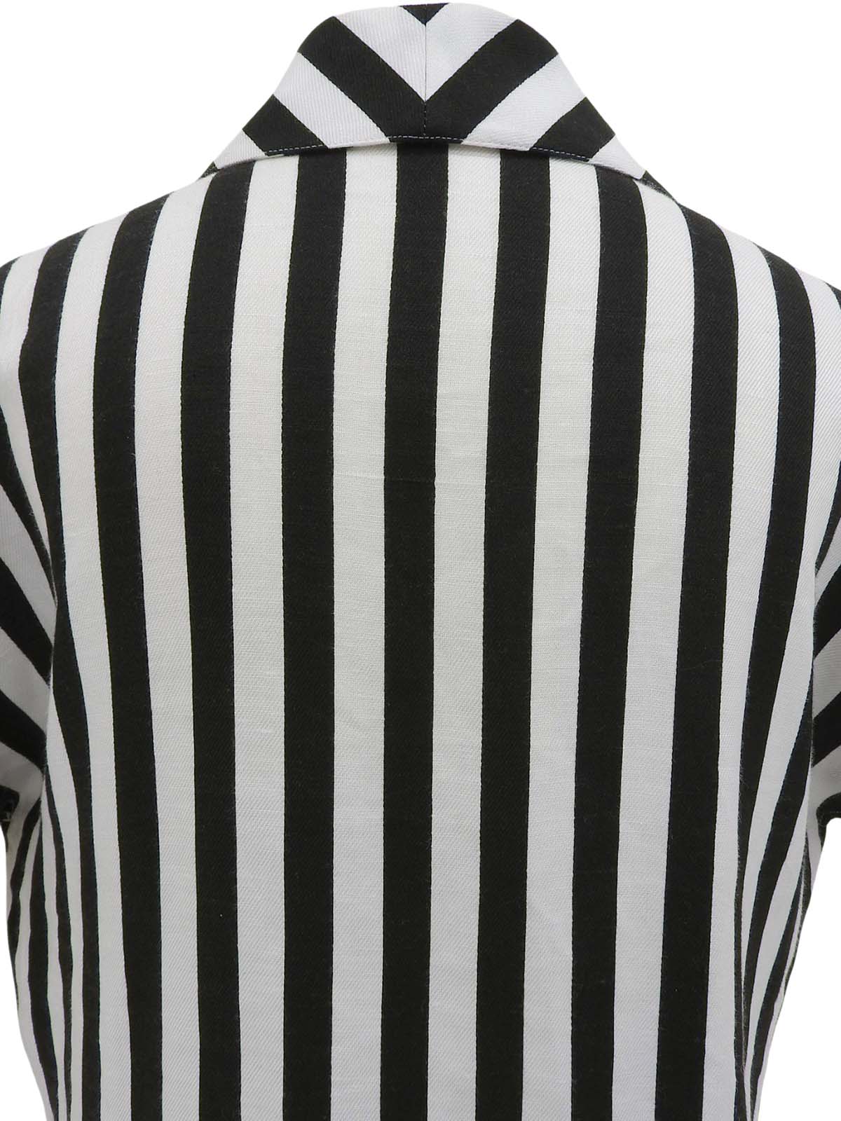 黑白条纹短袖外套