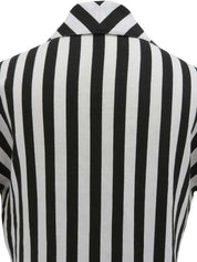 黑白条纹短袖外套