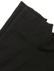 Belt Design Logo Buckle Short Sleeve Knit Top in Black