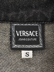 ロゴボタンデニムジャケット ブラック