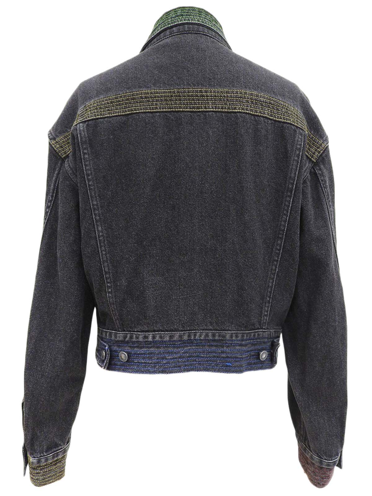 ロゴボタンデニムジャケット ブラック