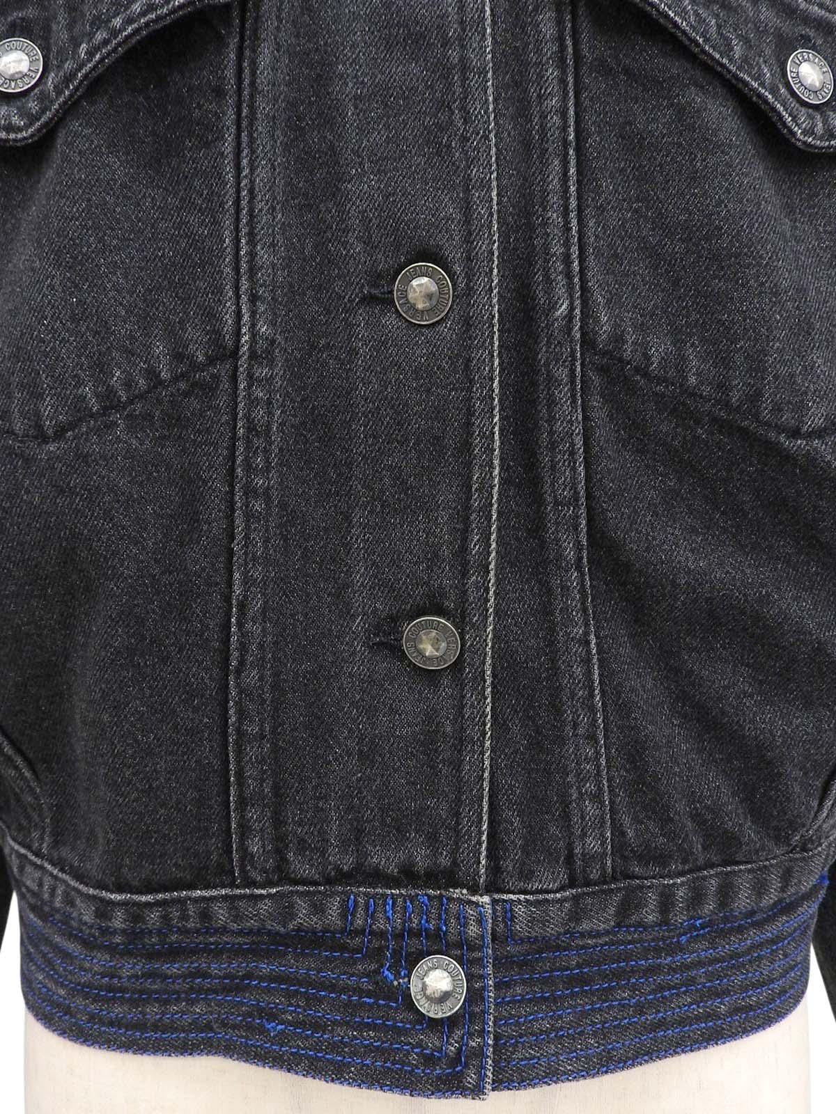 ロゴボタンデニムジャケット ブラック