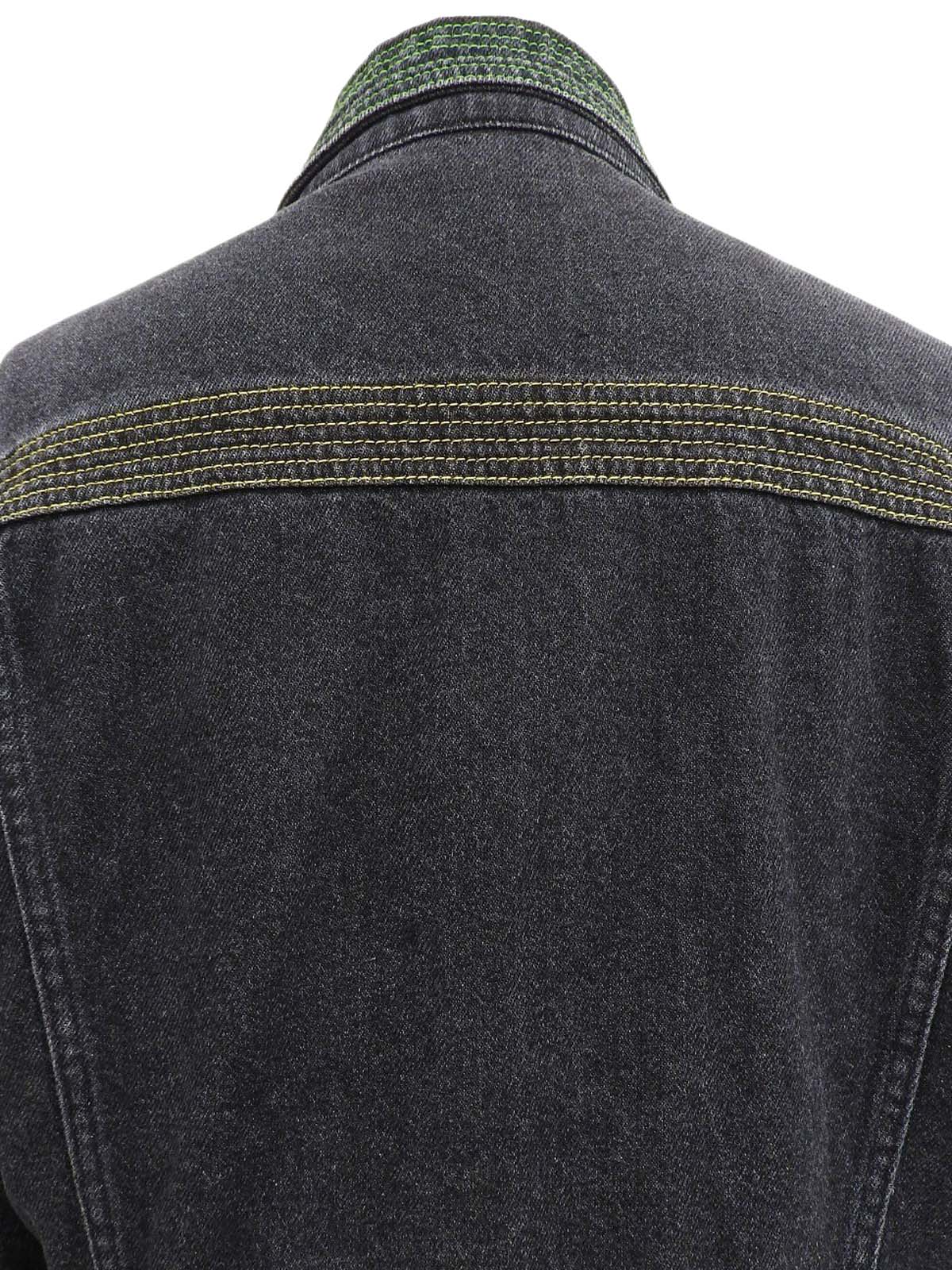 ロゴボタンデニムジャケット ブラック