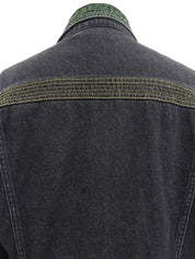 ロゴボタンデニムジャケット ブラック