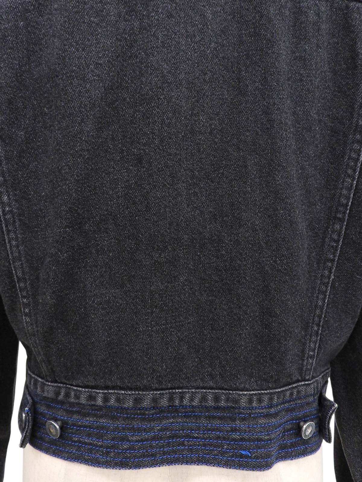 ロゴボタンデニムジャケット ブラック