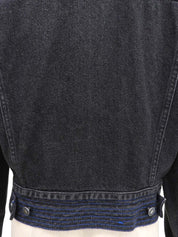 ロゴボタンデニムジャケット ブラック