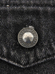 ロゴボタンデニムジャケット ブラック