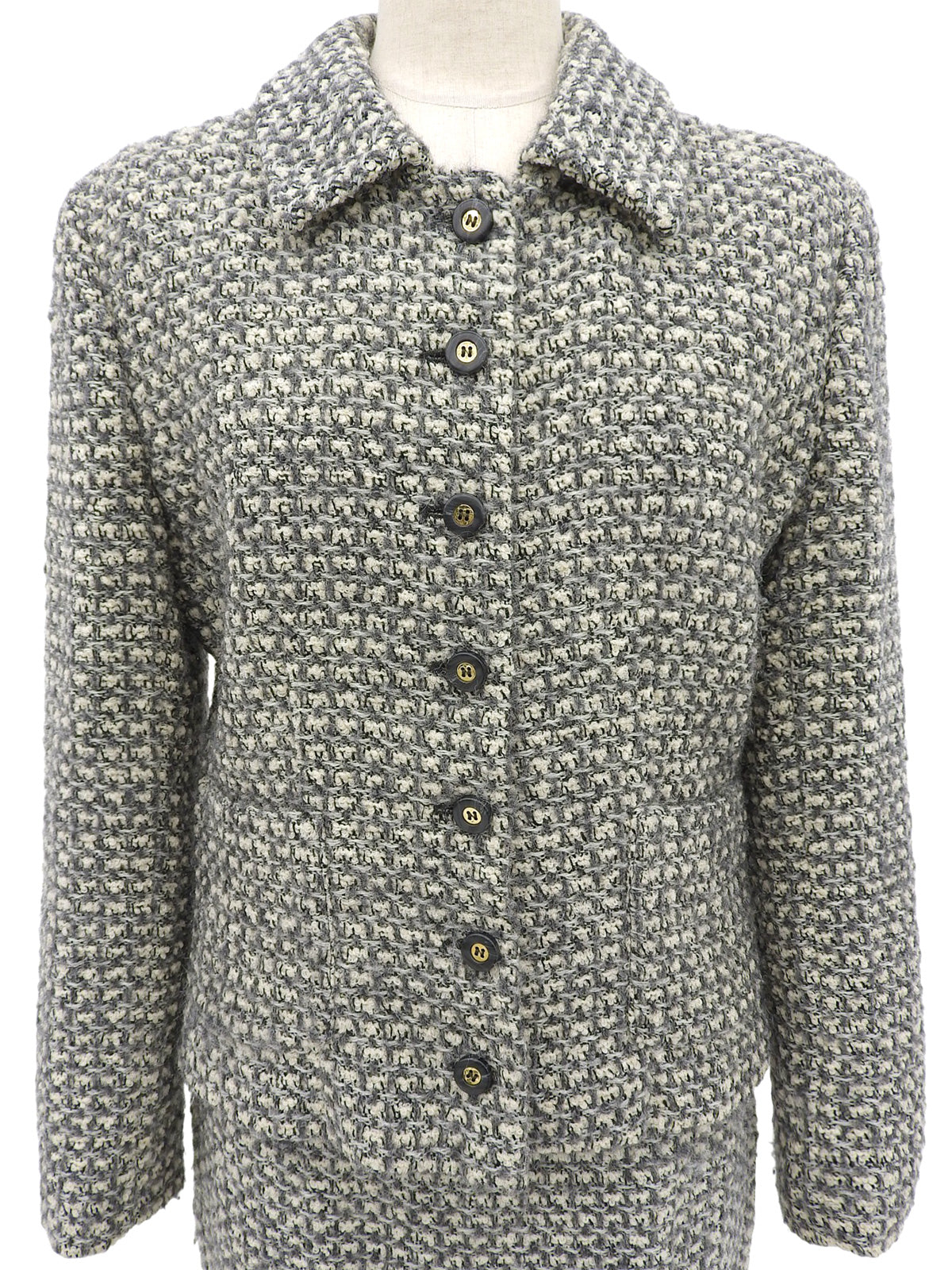 Tweed set-up in white/gray