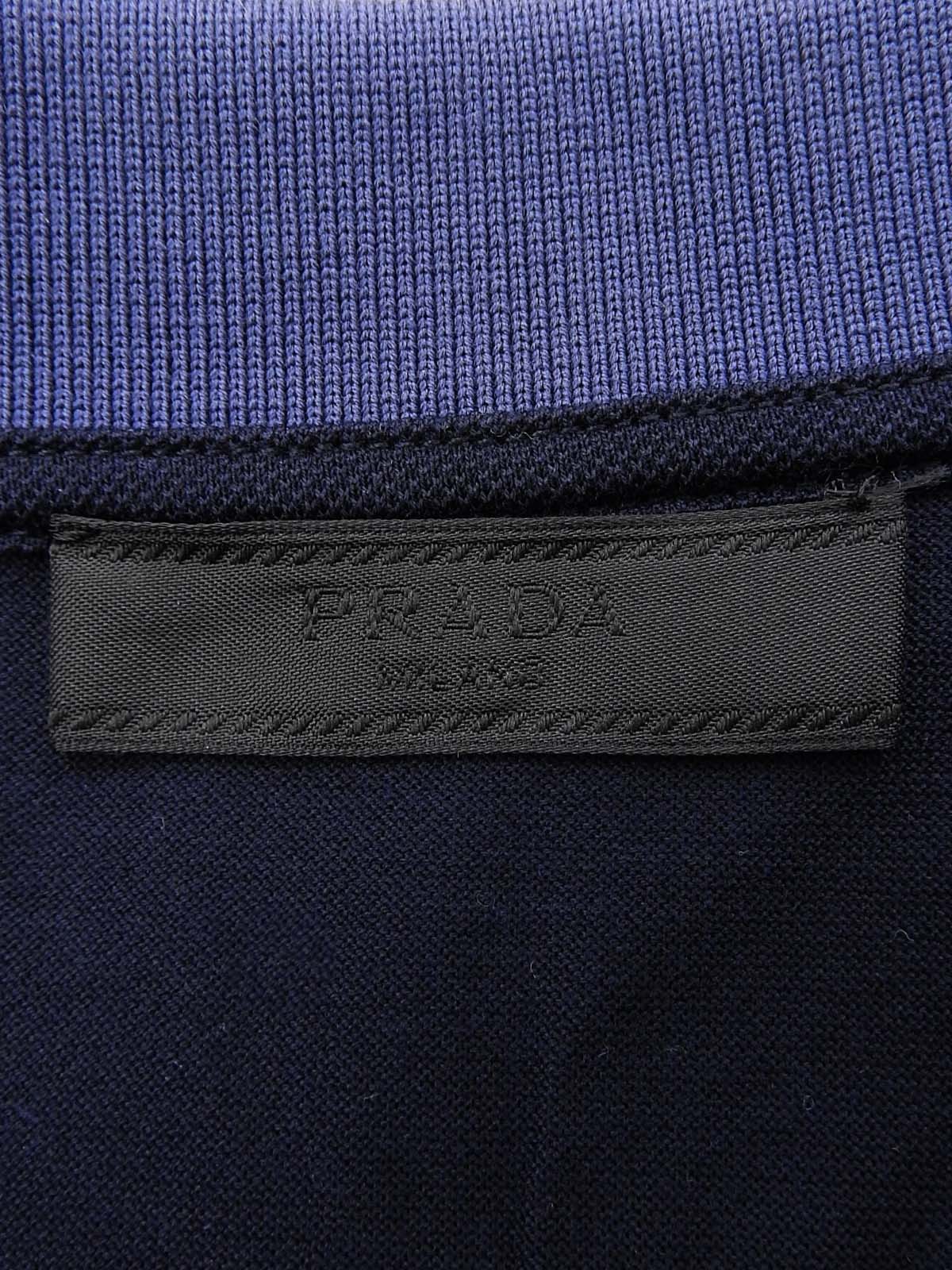 バイカラートライアングルロゴポロシャツ ネイビー