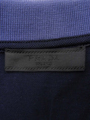 バイカラートライアングルロゴポロシャツ ネイビー