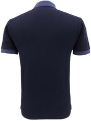 Two-tone Triangle Logo Polo Shirt Navy