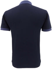 バイカラートライアングルロゴポロシャツ ネイビー