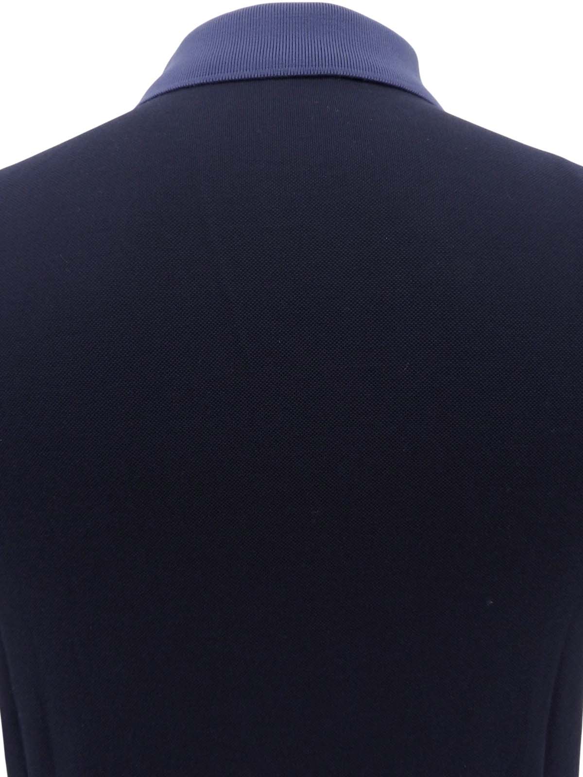 バイカラートライアングルロゴポロシャツ ネイビー