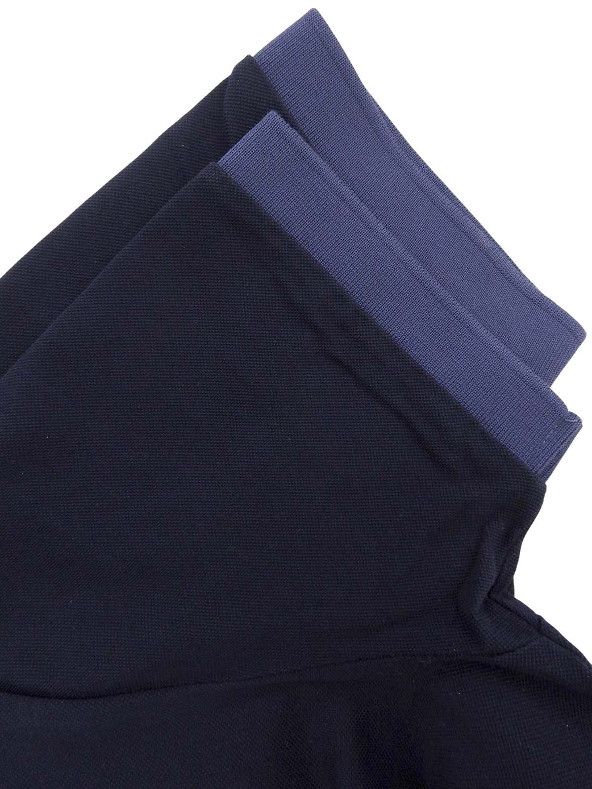 バイカラートライアングルロゴポロシャツ ネイビー