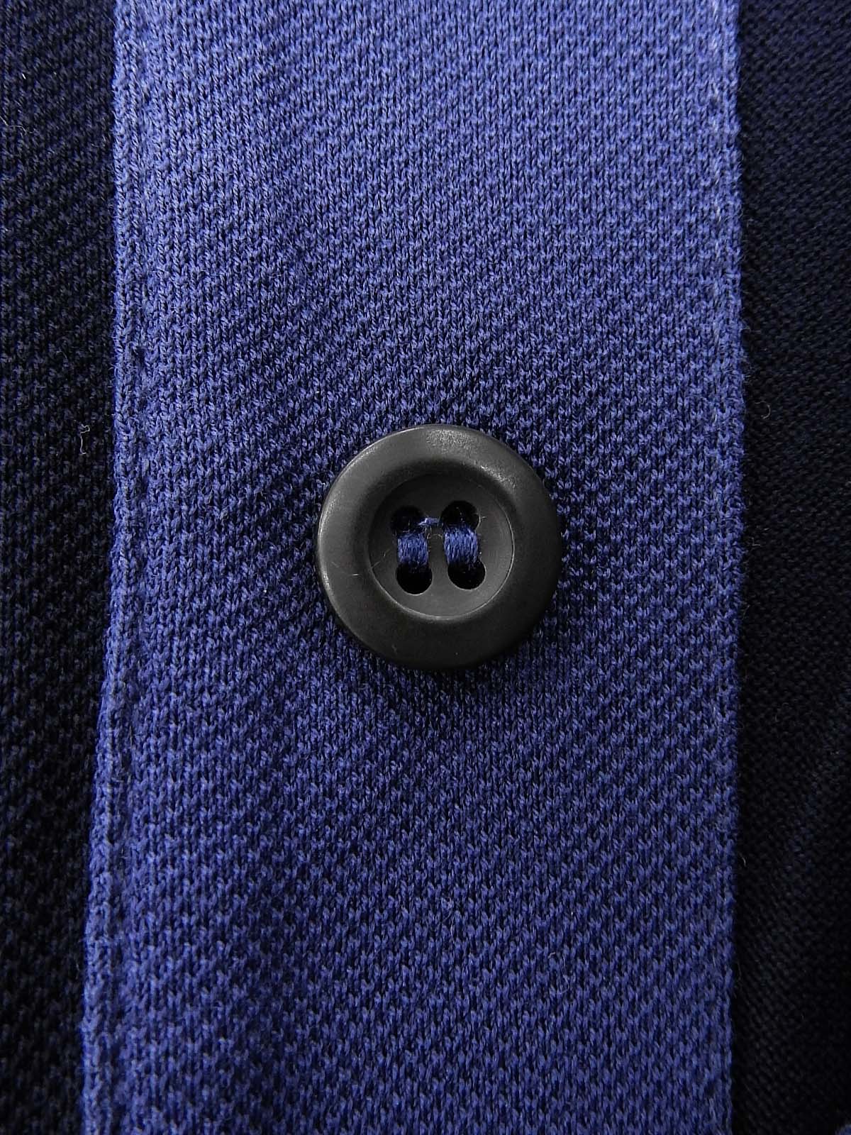 バイカラートライアングルロゴポロシャツ ネイビー