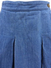 Denim Orb-Embroidered Culottes #2 Indigo