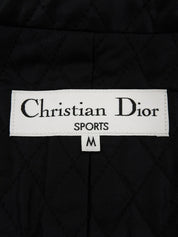 Velour Logo Zip-Up Jacket in Black